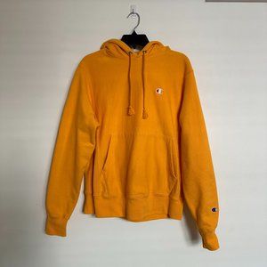 Champion Reverse Weave Mustard Yellow Hoodie | Size Small